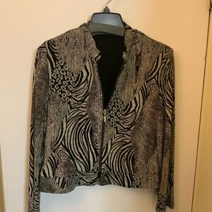 Joseph Ribkoff Women’s Jacket. Cream and Black.